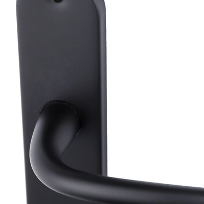 Poignées de porte sur plaques à cylindre Pop noir mat ALPERTEC