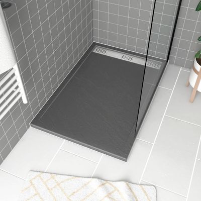 Receveur de douche 90x140 cm acrylique anthracite Pedra - AURLANE