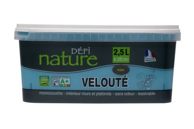 Peinture naturelle murale Aqua velours 2,5 L - DEFI NATURE