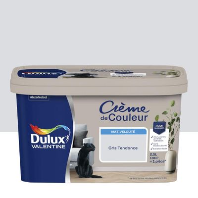 Peinture Crème De Couleur Mat Gris Tendance 2,5 L - DULUX VALENTINE