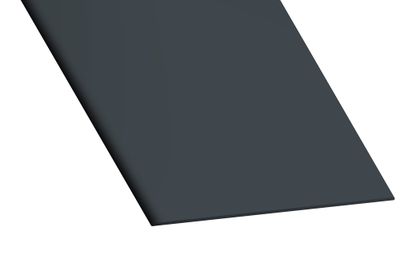 Profilé plat PVC anthracite 100 x 2 mm 2,60 m CQFD