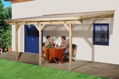 Pergola adossée -  671 Imprégné - 257 x 115 cm - WEKA