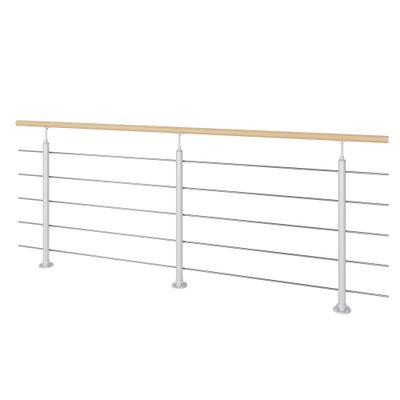 Garde-corps Interio - Acier thermolaqué RAL 9006 - L 2,50 m - Pose à plat - SOGEM