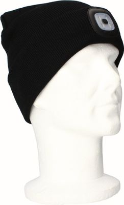 Bonnet lampe frontale rechargeable LED noir 6000K 70 lumens - ARLUX