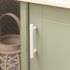 Poignée de meuble cylindrique inox blanc mat entraxe 96 mm REI