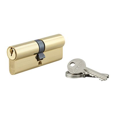 Cylindre de serrure double entrée 40 x 40 mm SA laiton 3 clés THIRARD