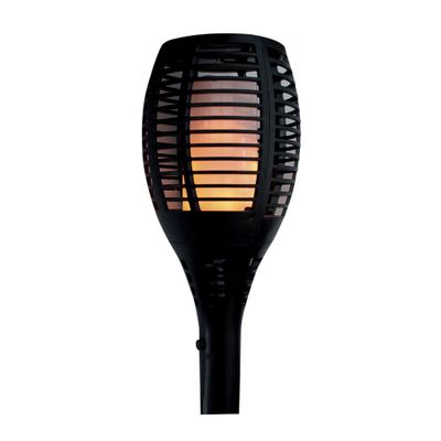 Borne à piquer extérieur solaire LED Mahe noir effet flamme - TIBELEC