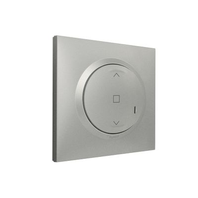 Interrupteur volet roulant encastrable connecté + plaque Aluminium - Dooxie with Netatmo LEGRAND