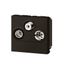 Prise TV, radio et satellite encastrable 2 modules Noir - Mosaic LEGRAND