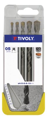 Forets béton diamètre 4 à 10 mm par 5 TIVOLY