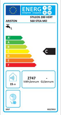 Chauffe-eau électrique 200L vertical stéatite Stileos - ARISTON