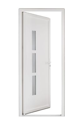 Porte d'entrée Manhattan poussant gauche +insert inox 215 x 90 cm CLOSY