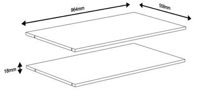Kit Creo 2 étagères nebraska 1000 mm OFITRES