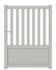 Portillon aluminium CHAMBERY l.1,00 x H.1,60 m gris clair JARDIMAT