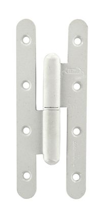 Paumelle de Paris bout rond blanche 140 x 55 mm gauche CIME