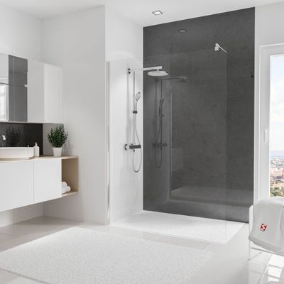 Panneau mural de douche 150x255 cm ardoise DécoDesign Brio - SCHULTE