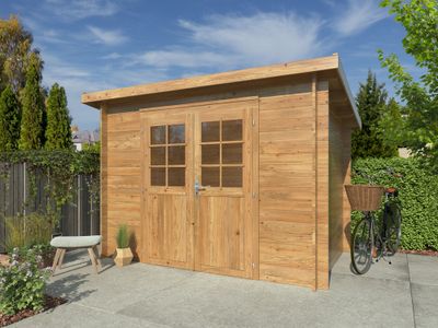 Abri de jardin en bois autoclave marron Alice - 7,1 m² hors-tout - Livraison à domicile incluse - PALMAKO