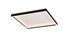 Plafonnier LED carré Rotonda noir 2600 lumens blanc chaud - REALITY