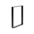 Pied rectangulaire 40 x 350 x 250 mm métal noir REI