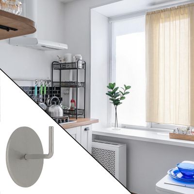 Piton adhésif en métal Finition Nickel mat par 2 - MOBOIS