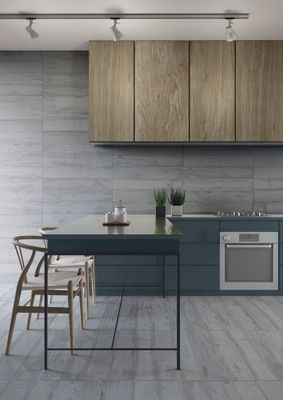 Carrelage sol et mur STUDIO gris ép 9 mm 32 x 62,5 cm paquet 1 m² CERAM INDUSTRIE