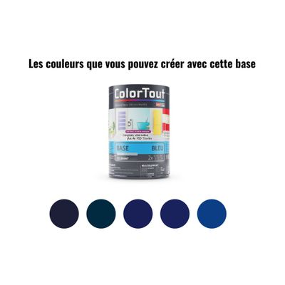 Base peinture époxy bleu satiné 460 mL - COLORTOUT