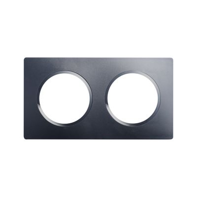 Plaque de finition 2 postes gris profond Casual Evo - DEBFLEX