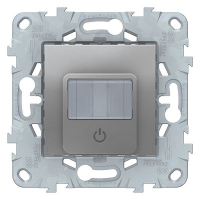 Détecteur de mouvements + bouton poussoir aluminium - Unica SCHNEIDER ELECTRIC