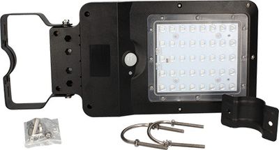 Projecteur extérieur LED solaire + détecteur de mouvements Sunstreet noir IP65 1600 lumens blanc chaud - ARLUX