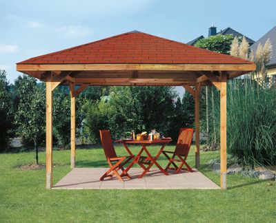 Tonnelle -  651 - 306 x 120 cm - bardeaux de toit inclus Livraison gratuite domicile WEKA