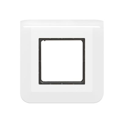 Plaque avec support à vis pour 2 modules finition blanche Mosaic LEGRAND