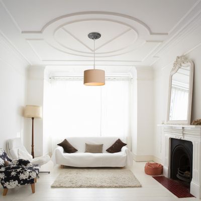 Rosace de luminaire céramique Ø 105 mm gris 1 sortie - TIBELEC