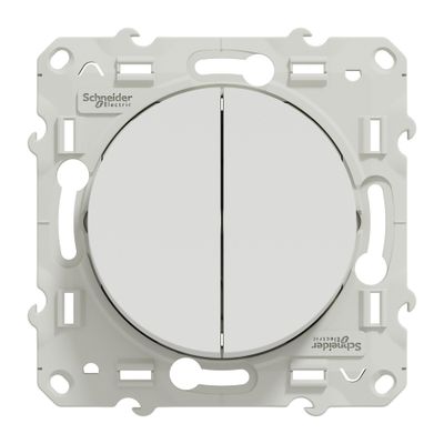 Double va-et-vient blanc Odace 2011 SCHNEIDER ELECTRIC