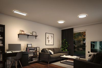 Plafonnier LED ATRIA SHINE noir 2800 lumens blanc neutre - PAULMANN