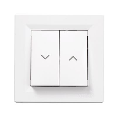 Interrupteur volet roulant 2 boutons blanc - Asfora SCHNEIDER ELECTRIC