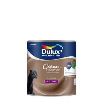 Peinture crème de couleur Havane velours 0,5L - DULUX VALENTINE