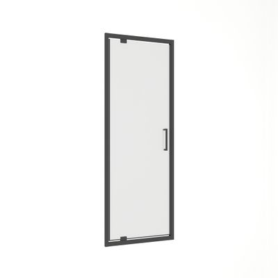 Porte de douche pivotante 80x200 cm profilé noir verre transparent 8 mm Signature - OCEA