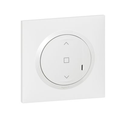 Commande volet roulant connectée sans fil + plaque Blanc - Dooxie with Netatmo LEGRAND