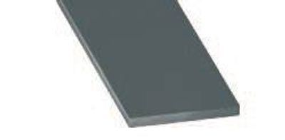 Profilé plat aluminium laqué anthracite 20 x 2 mm 2,50 m CQFD