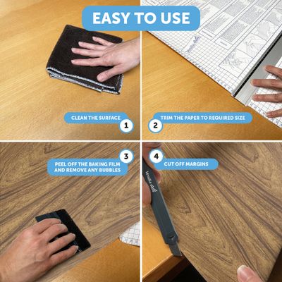 Adhésif décoratif effet bois noyer 2 x 0,45 m VENILIA