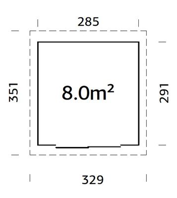 Studio bois Bois Naturel  Lydia 8m2Livraison à domicile incluse