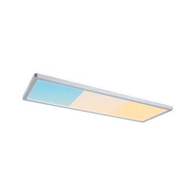 Plafonnier LED salle de bain IP44 2030 lumens lumière blanc variable 56x20cm Chrome - Atria Shine PAULMANN