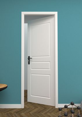 Bloc-porte postformé 3 panneaux H.204 x l.73 cm prépeint poussant droit - SMIS