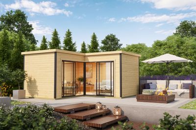 Abri de jardin en bois Domeo 6 18,00 m² LASITA MAJA Livraison à domicile incluse