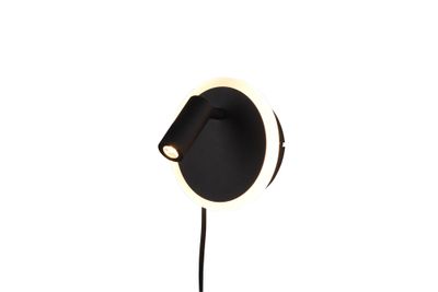 Spot LED mural orientable 5W + 2W lumière blanc chaud Noir- Jordan TRIO