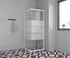 Accès d'angle coulissant 70x70x185 cm profilé blanc verre sérigraphié 4 mm Primera - OCEA