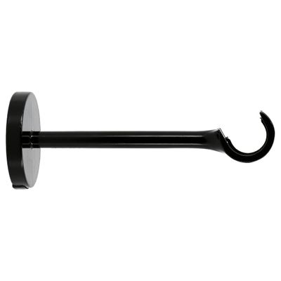 Support ouvert en métal diam 20 mm Finition Noir brillant par 2 - MOBOIS