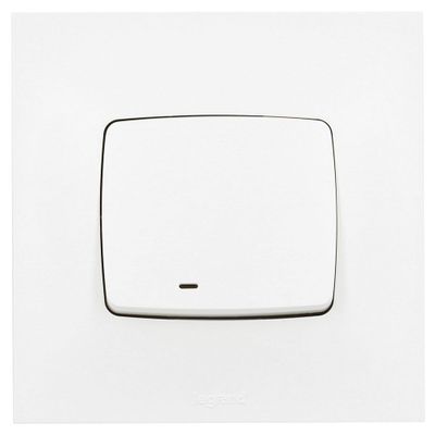 Interrupteur va-et-vient lumineux encastrable 10A complet Blanc - Neptune LEGRAND
