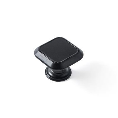 Bouton de meuble carré noir mat 30 x 30 mm par 4 REI