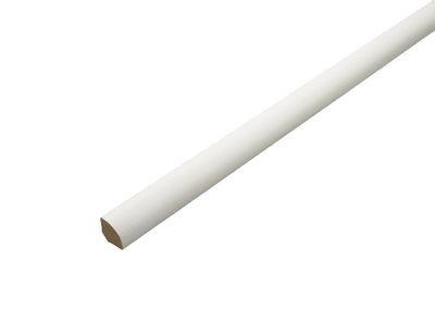 Quart de rond MDF revêtu décor blanc - Ép.14 x l.14 mm - L.2.40 m - AJ TIMBER
